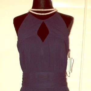 Dessy 2906 LUX Chiffon Dress Midnight Size 14
